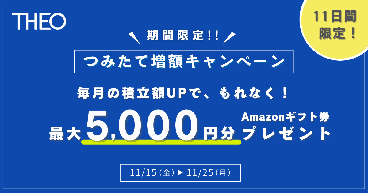 期間限定!! つみたて増額キャンペーン